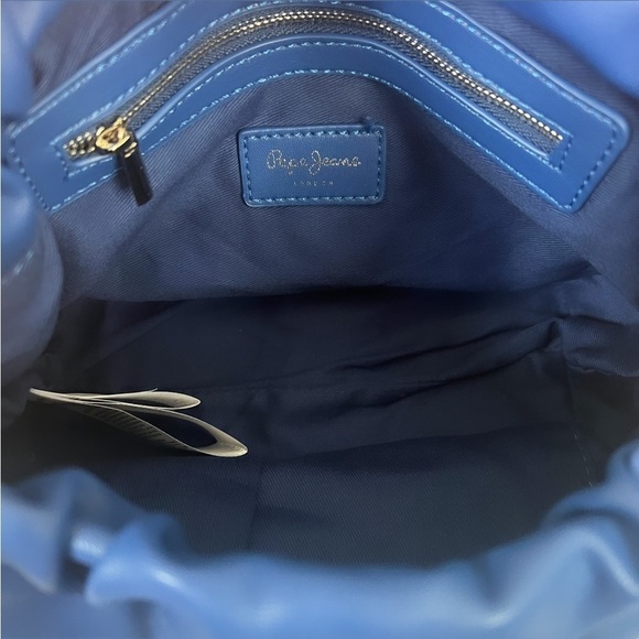 PEPE JEANS “Sweet Bag” Royal Blue Vegan Leather Mini Shoulder / Crossbody Bag - Picture 13 of 15